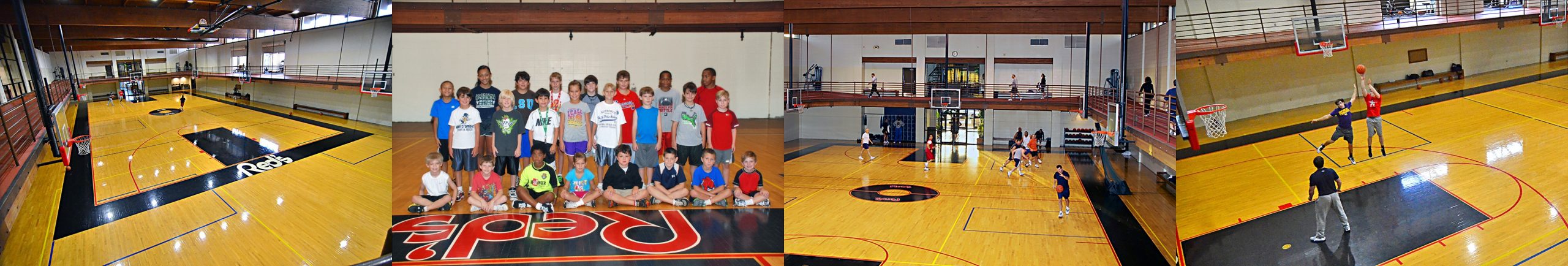 Collegiate basketball court at Red's in Lafayette, La