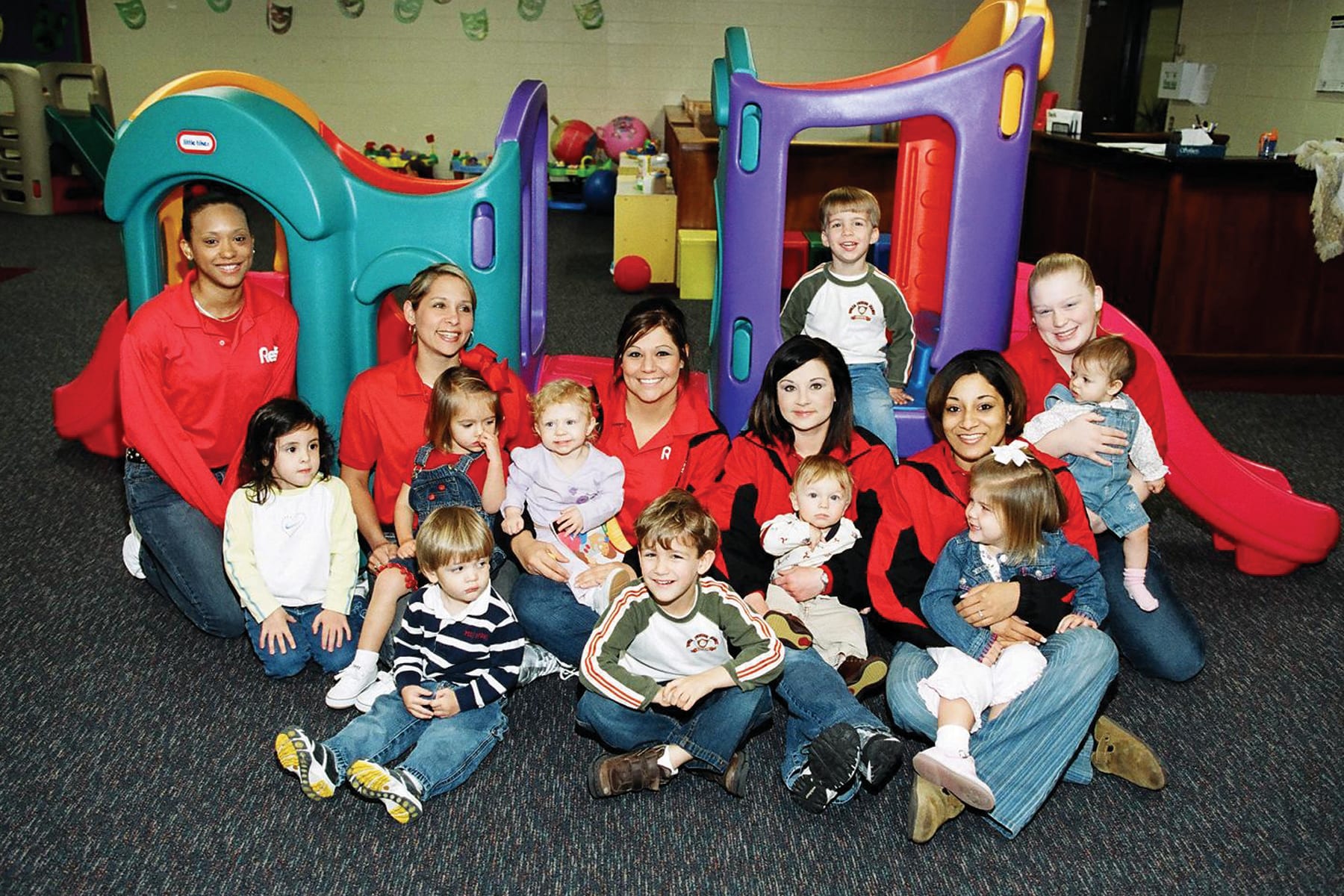 Old photo of kids in Nursery in Red's in Lafayette, La