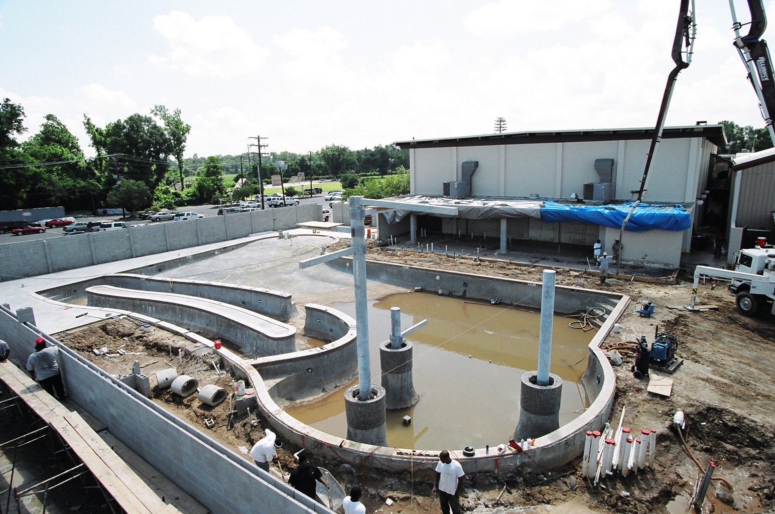 Construction of kids pool at Red's in Lafayette, LA.