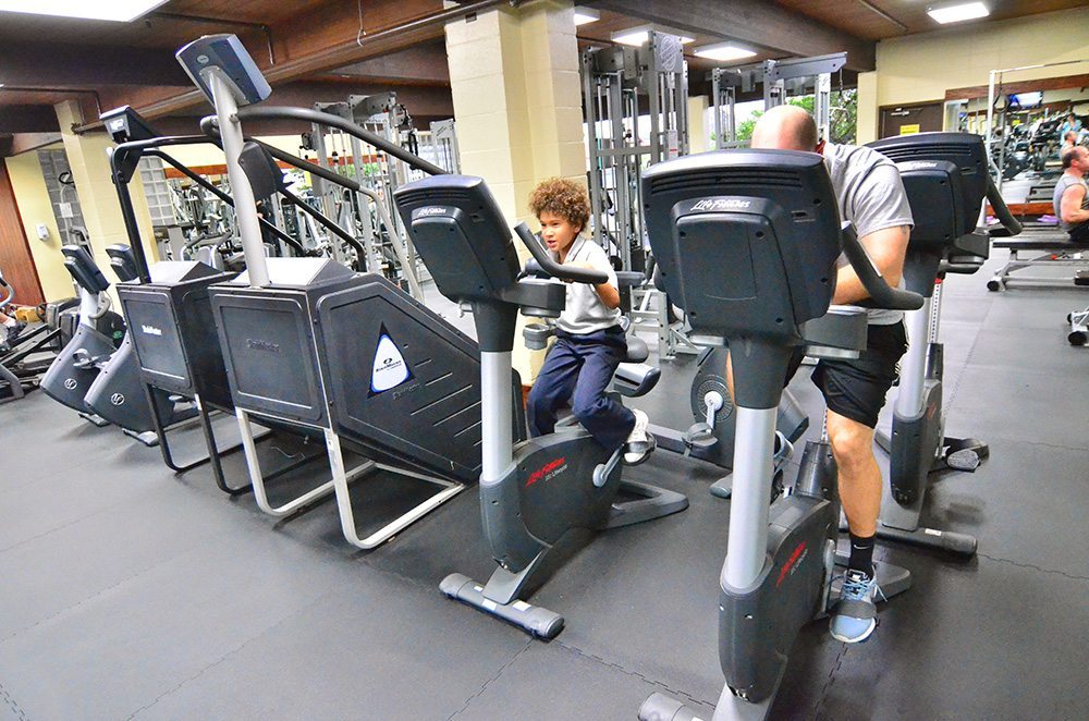 Cardio equipment in youth, family fitness gym at Red's in Lafayette, LA.