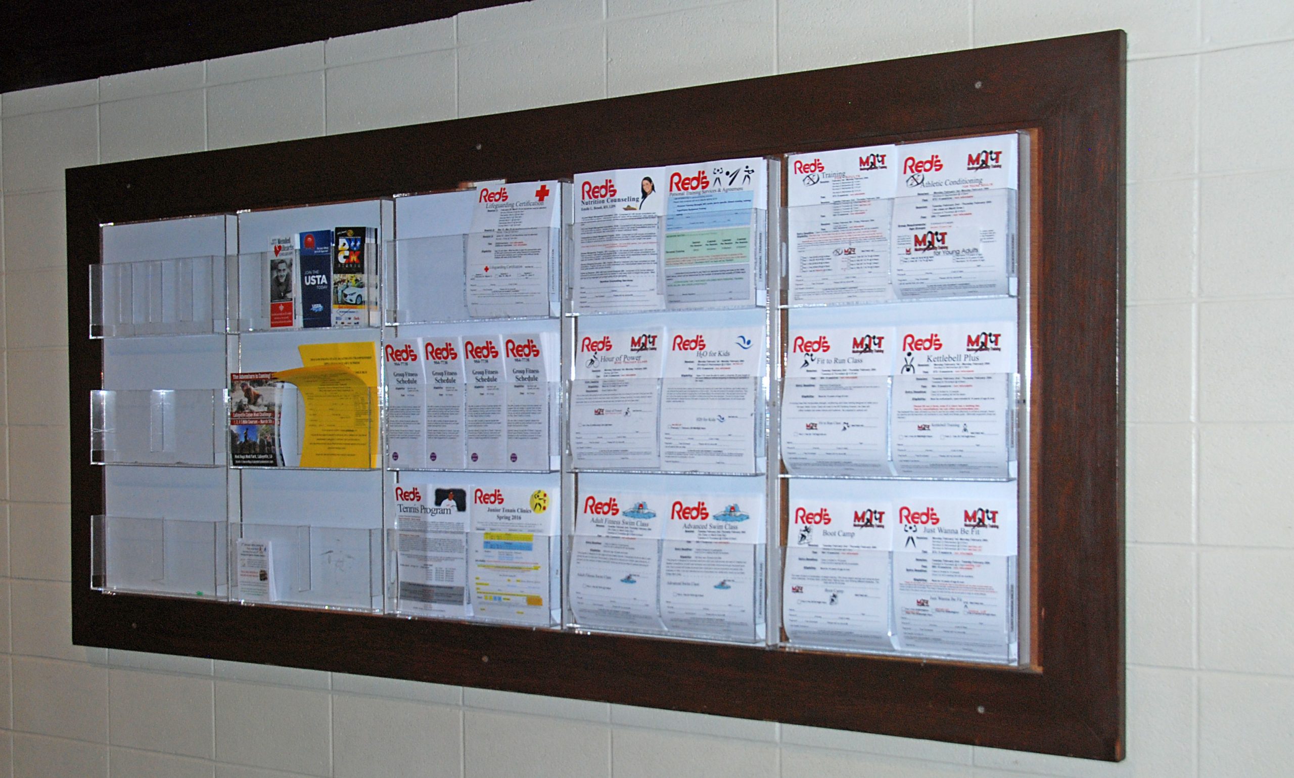 Registration forms for programs at Red's in Lafayette, LA.