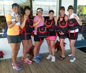 4.0 Division Red's Ladies tennis team at The Crawfish Classic Tennis Tournament.
