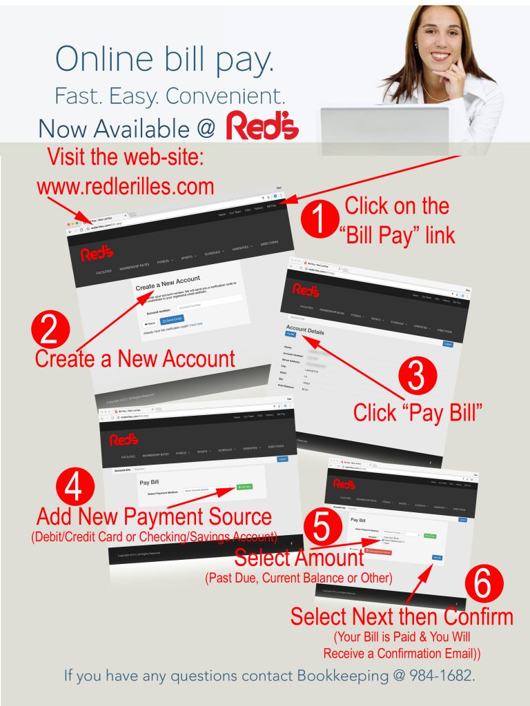 Online bill paying instructions.