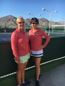 Dianne Lowings and Dawn Vincent at National Tri-Level Tournament in 2017