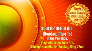 Sign up for Ladies Tennis Summer League