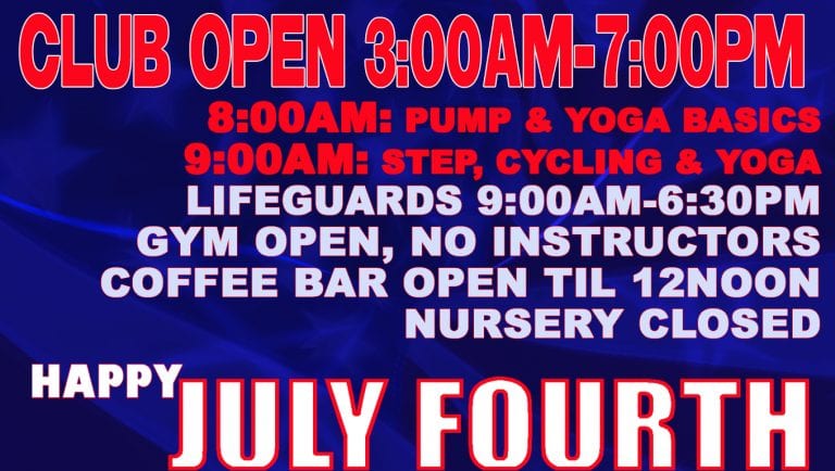 4th of July schedule at Red's.