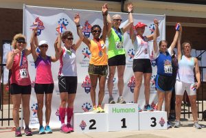 Caryl Chlan wins gold at National Senior Games 2017.
