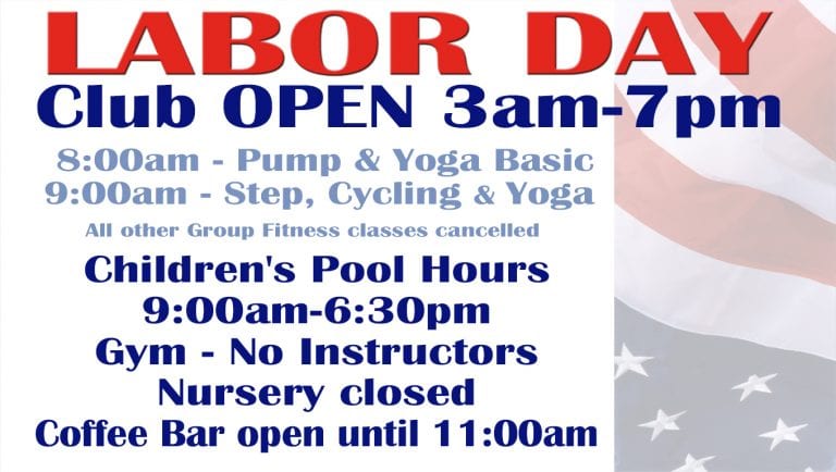 Labor Day schedule 2017 at Red's.