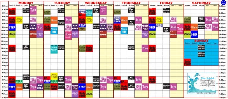Group Fitness Schedule