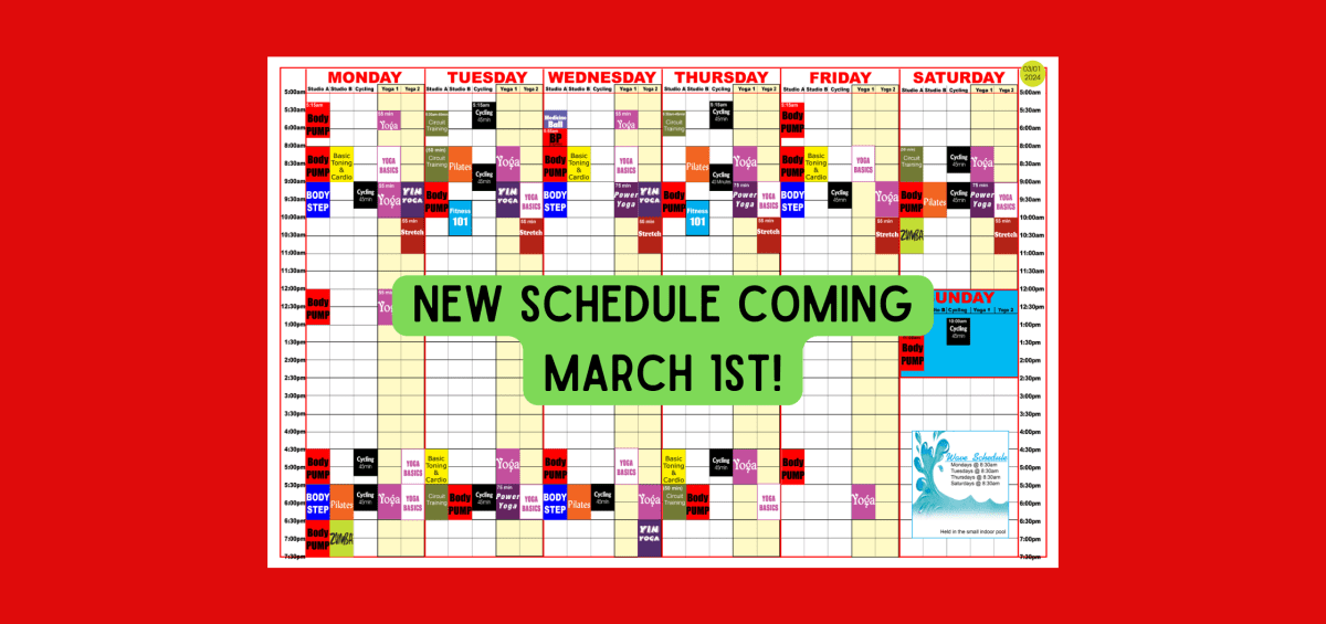 GROUP FITNESS NEW SCHED