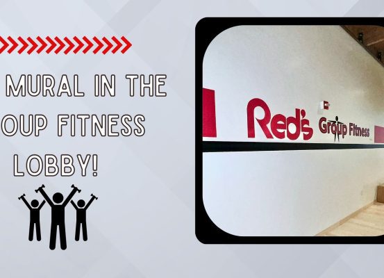 New Mural in the Group Fitness lobby at Red's