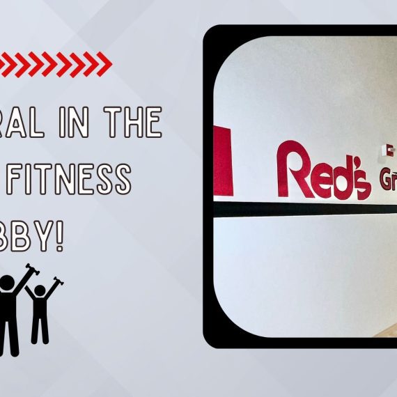 New Mural in the Group Fitness lobby at Red's
